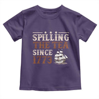 Spilling The Tea Since 1773 Toddler T Shirt Retro Usa Patriotic 4th of July Party - Wonder Print Shop