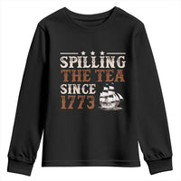 Spilling The Tea Since 1773 Youth Sweatshirt Retro Usa Patriotic 4th of July Party - Wonder Print Shop