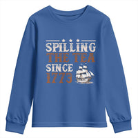 Spilling The Tea Since 1773 Youth Sweatshirt Retro Usa Patriotic 4th of July Party - Wonder Print Shop