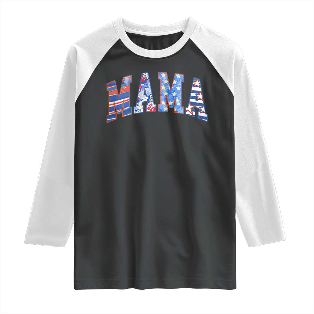 American Mama Raglan Shirt 4th of July - Wonder Print Shop