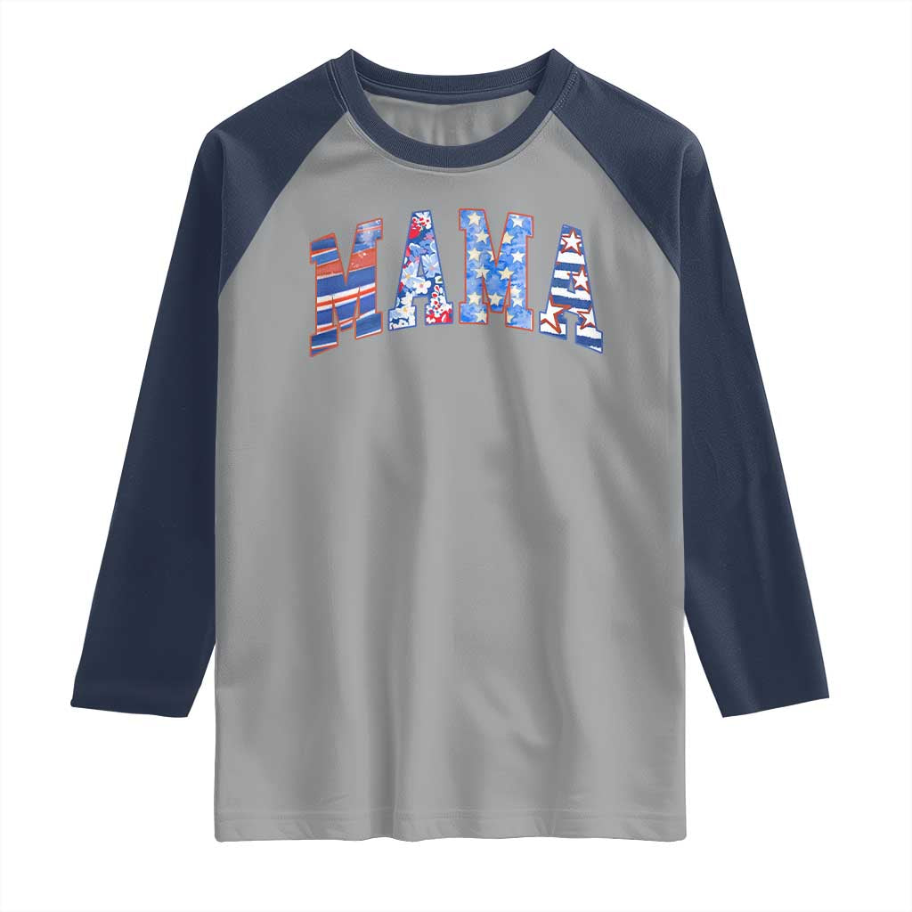 American Mama Raglan Shirt 4th of July - Wonder Print Shop