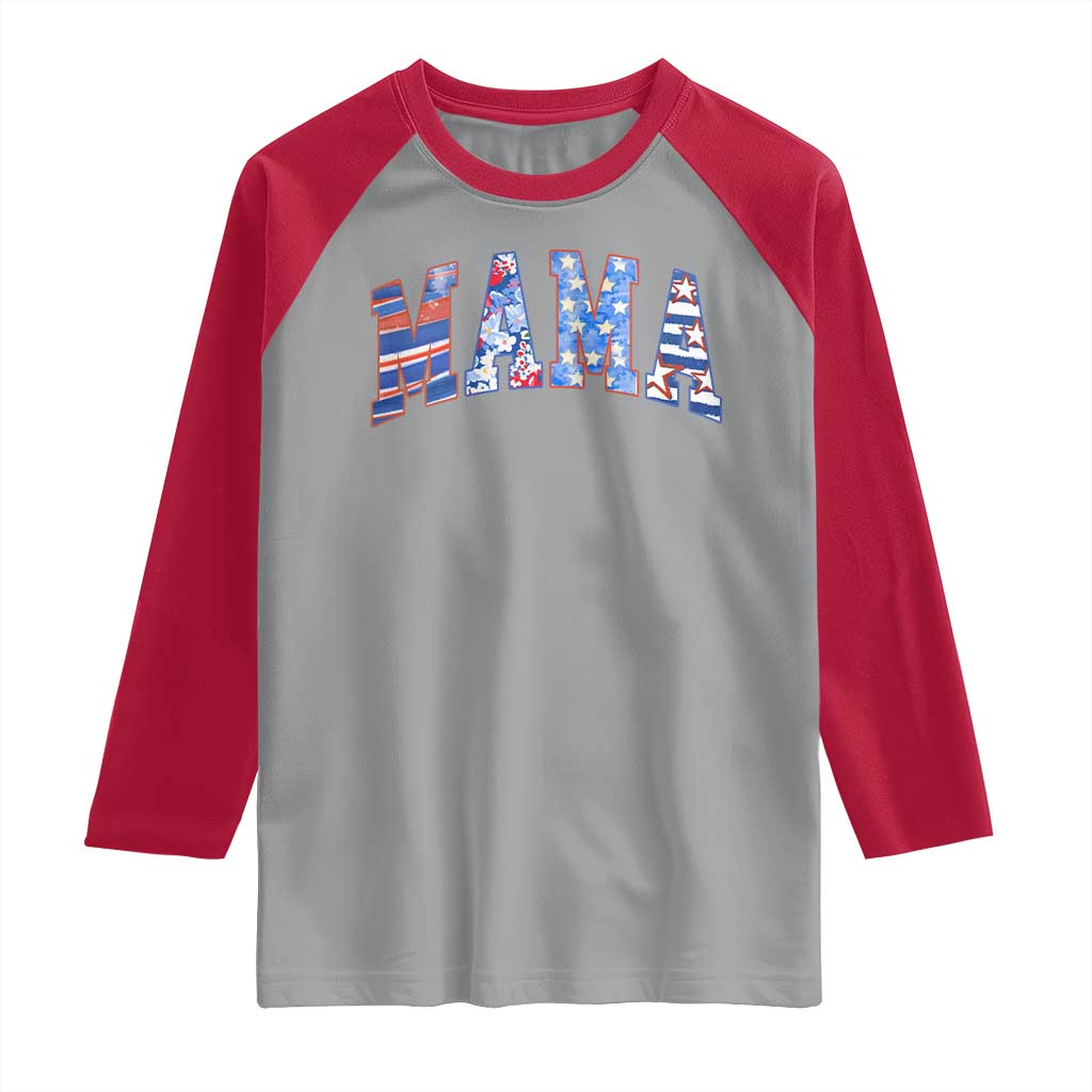 American Mama Raglan Shirt 4th of July - Wonder Print Shop