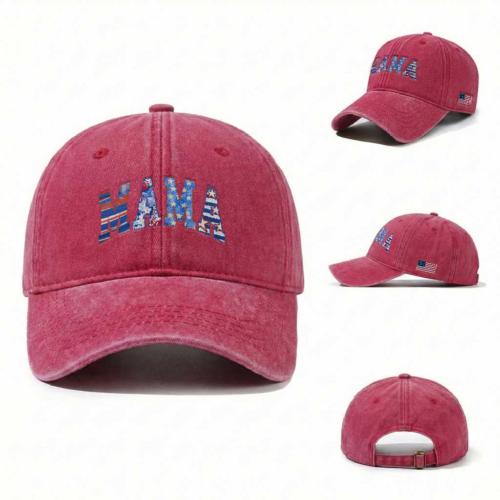 American Mama Washed Cotton Baseball Cap 4th of July