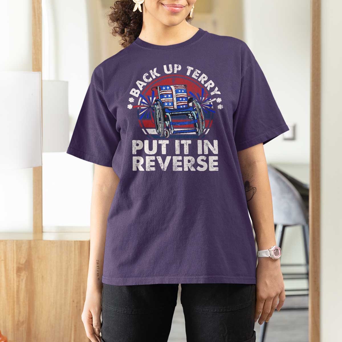 Back It Up Terry Put It In Reverse T Shirt For Women Funny 4th Of July - Wonder Print Shop