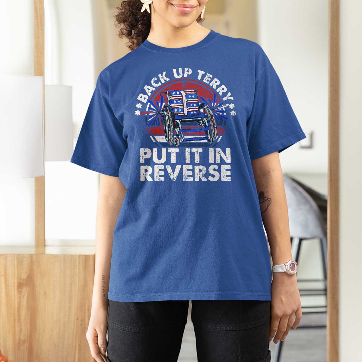 Back It Up Terry Put It In Reverse T Shirt For Women Funny 4th Of July - Wonder Print Shop