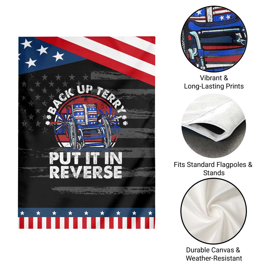 Back It Up Terry Put It In Reverse Garden Flag Funny 4th Of July