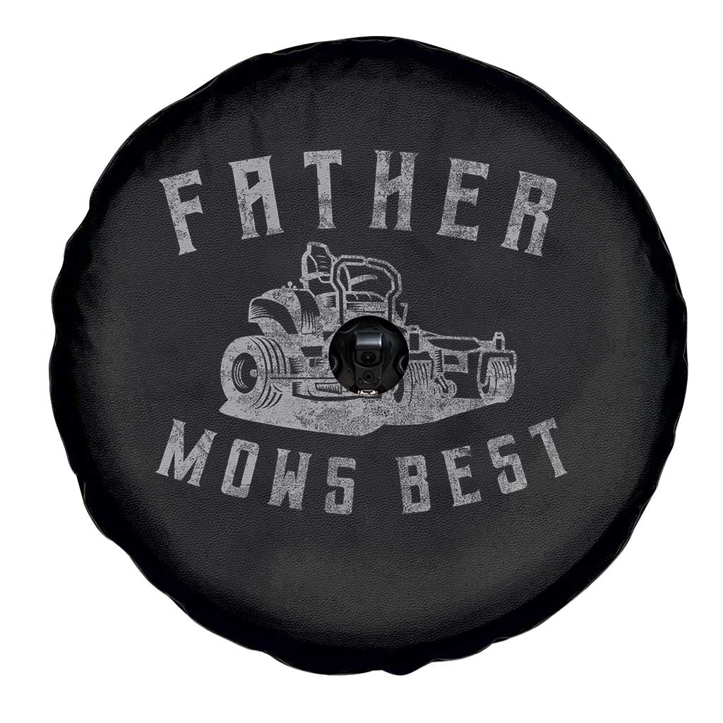 Father Mows Best Spare Tire Cover Funny Lawn Mowing Mower Dad Father’s Day