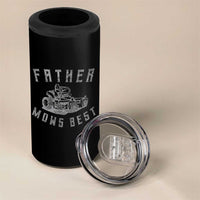 Father Mows Best 4 in 1 Can Cooler Tumbler Funny Lawn Mowing Mower Dad Father’s Day
