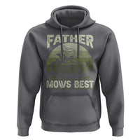 Father Mows Best Hoodie Lawn Mower Mowing Dad Retro Father's Day Gift