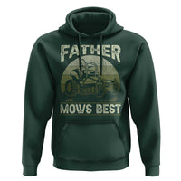 Father Mows Best Hoodie Lawn Mower Mowing Dad Retro Father's Day Gift