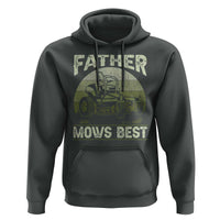 Father Mows Best Hoodie Lawn Mower Mowing Dad Retro Father's Day Gift