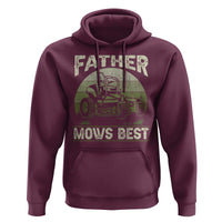 Father Mows Best Hoodie Lawn Mower Mowing Dad Retro Father's Day Gift