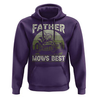 Father Mows Best Hoodie Lawn Mower Mowing Dad Retro Father's Day Gift