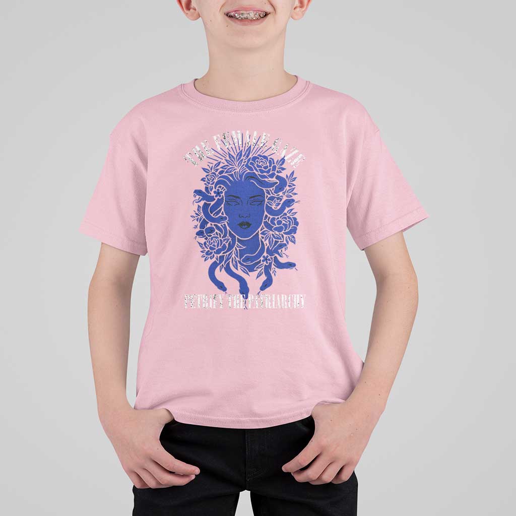 Medusa Feminist T Shirt For Kid Womens Rights Mythical Empowerment Graphic - Wonder Print Shop