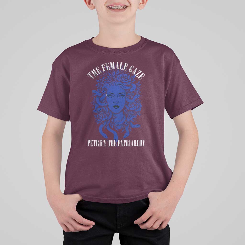 Medusa Feminist T Shirt For Kid Womens Rights Mythical Empowerment Graphic - Wonder Print Shop