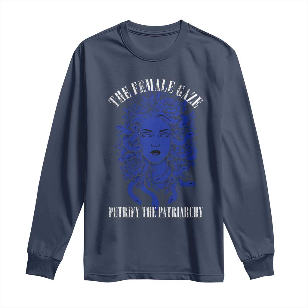 Medusa Feminist Long Sleeve Shirt Womens Rights Mythical Empowerment Graphic - Wonder Print Shop