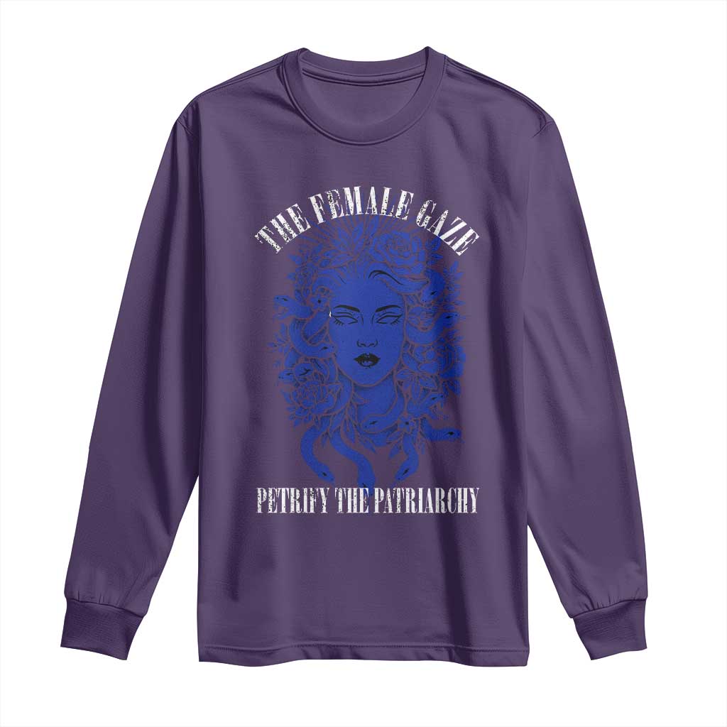 Medusa Feminist Long Sleeve Shirt Womens Rights Mythical Empowerment Graphic - Wonder Print Shop
