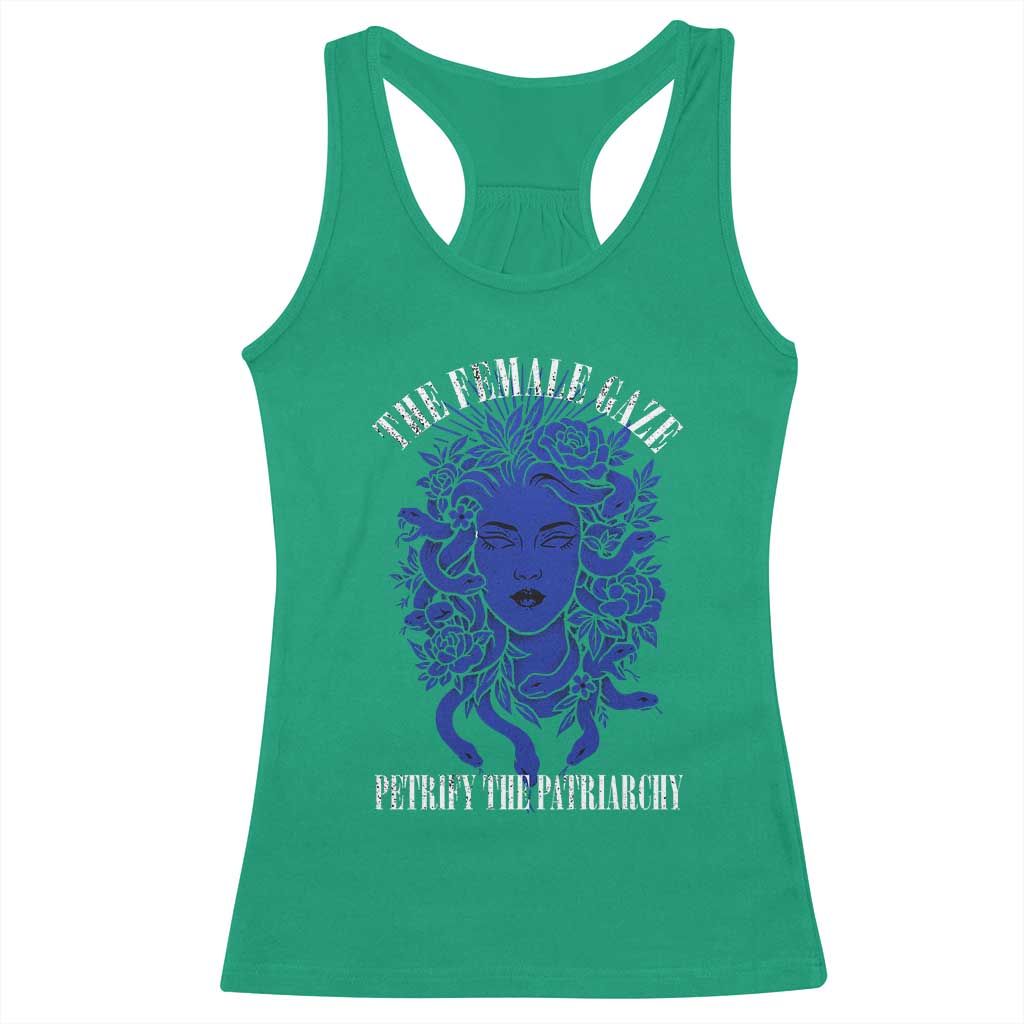 Medusa Feminist Racerback Tank Top Womens Rights Mythical Empowerment Graphic - Wonder Print Shop
