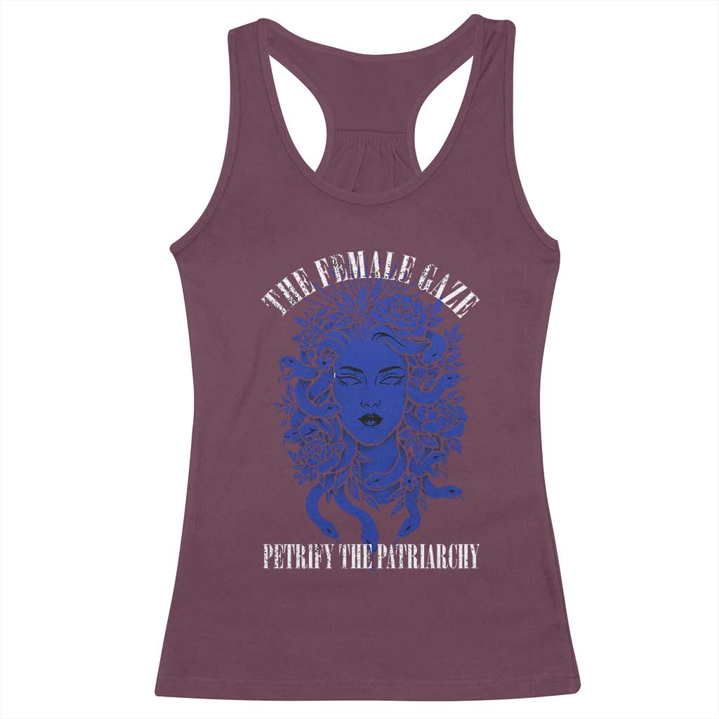 Medusa Feminist Racerback Tank Top Womens Rights Mythical Empowerment Graphic - Wonder Print Shop