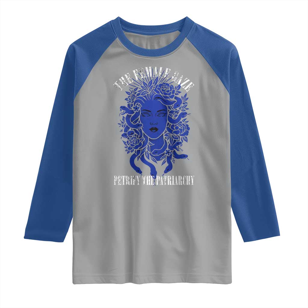 Medusa Feminist Raglan Shirt Womens Rights Mythical Empowerment Graphic - Wonder Print Shop