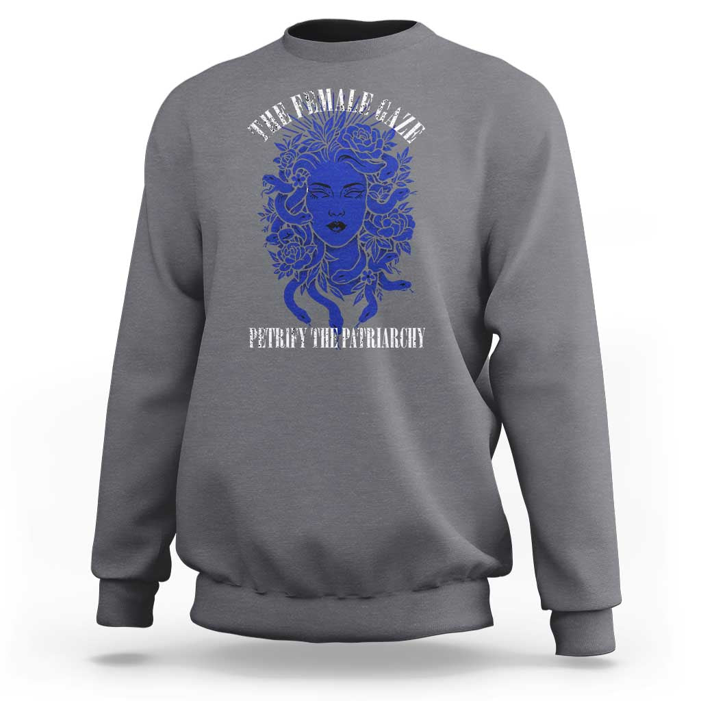 Medusa Feminist Sweatshirt Womens Rights Mythical Empowerment Graphic - Wonder Print Shop