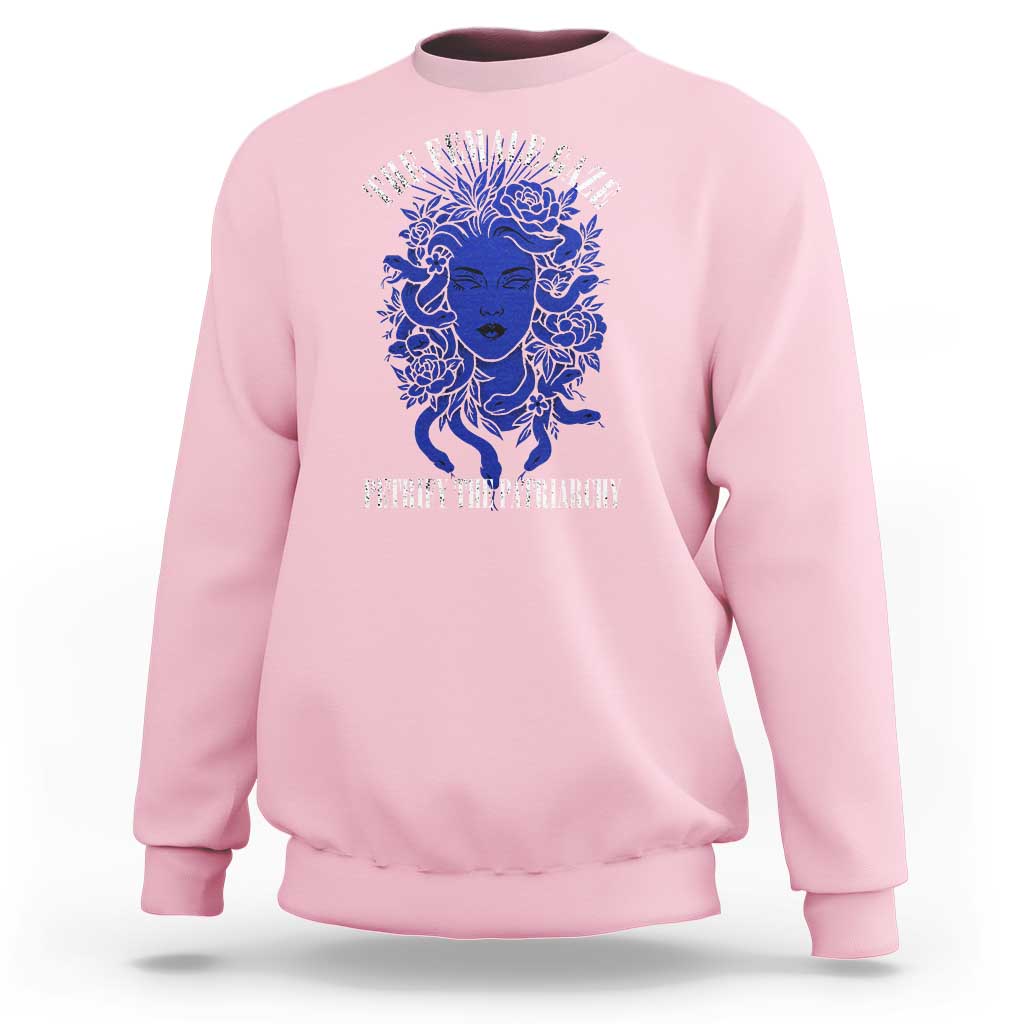 Medusa Feminist Sweatshirt Womens Rights Mythical Empowerment Graphic - Wonder Print Shop
