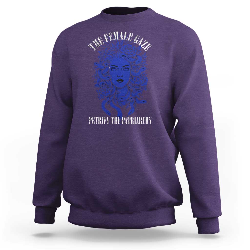 Medusa Feminist Sweatshirt Womens Rights Mythical Empowerment Graphic - Wonder Print Shop