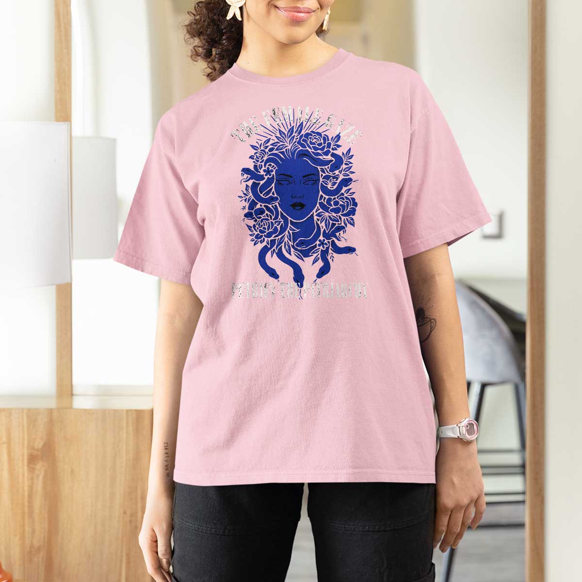Medusa Feminist T Shirt For Women Womens Rights Mythical Empowerment Graphic - Wonder Print Shop