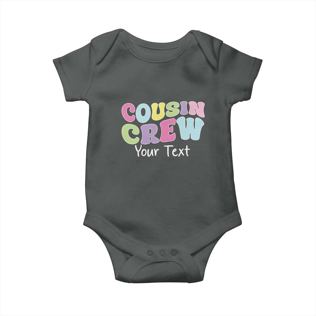 Personalized Matching Cousin Crew Baby Onesie Custom Name Retro Family Reunion Cousins Vacation - Wonder Print Shop