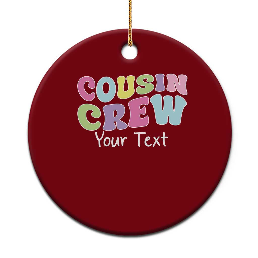 Personalized Matching Cousin Crew Ceramic Ornament Custom Name Retro Family Reunion Cousins Vacation - Wonder Print Shop