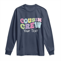 Personalized Matching Cousin Crew Long Sleeve Shirt Custom Name Retro Family Reunion Cousins Vacation - Wonder Print Shop