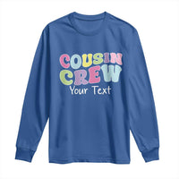 Personalized Matching Cousin Crew Long Sleeve Shirt Custom Name Retro Family Reunion Cousins Vacation - Wonder Print Shop