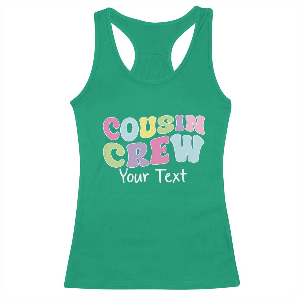 Personalized Matching Cousin Crew Racerback Tank Top Custom Name Retro Family Reunion Cousins Vacation - Wonder Print Shop