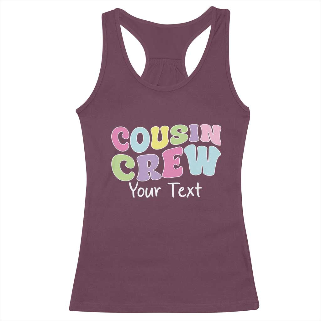 Personalized Matching Cousin Crew Racerback Tank Top Custom Name Retro Family Reunion Cousins Vacation - Wonder Print Shop