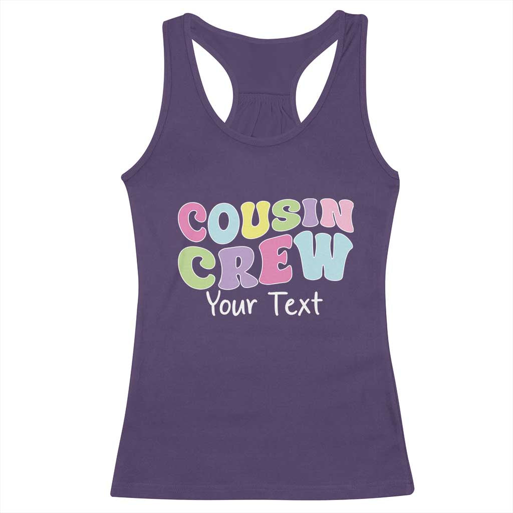 Personalized Matching Cousin Crew Racerback Tank Top Custom Name Retro Family Reunion Cousins Vacation - Wonder Print Shop