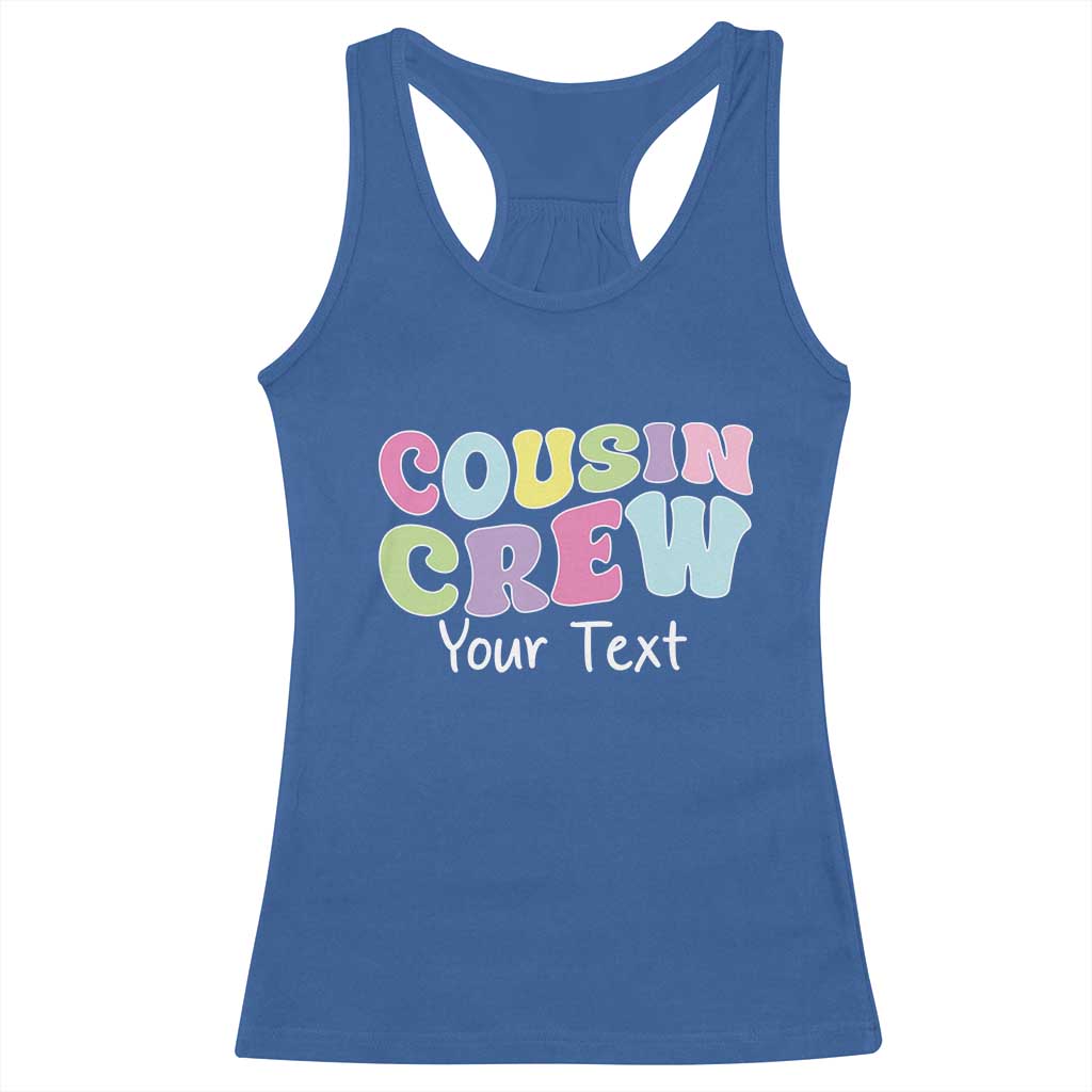Personalized Matching Cousin Crew Racerback Tank Top Custom Name Retro Family Reunion Cousins Vacation - Wonder Print Shop