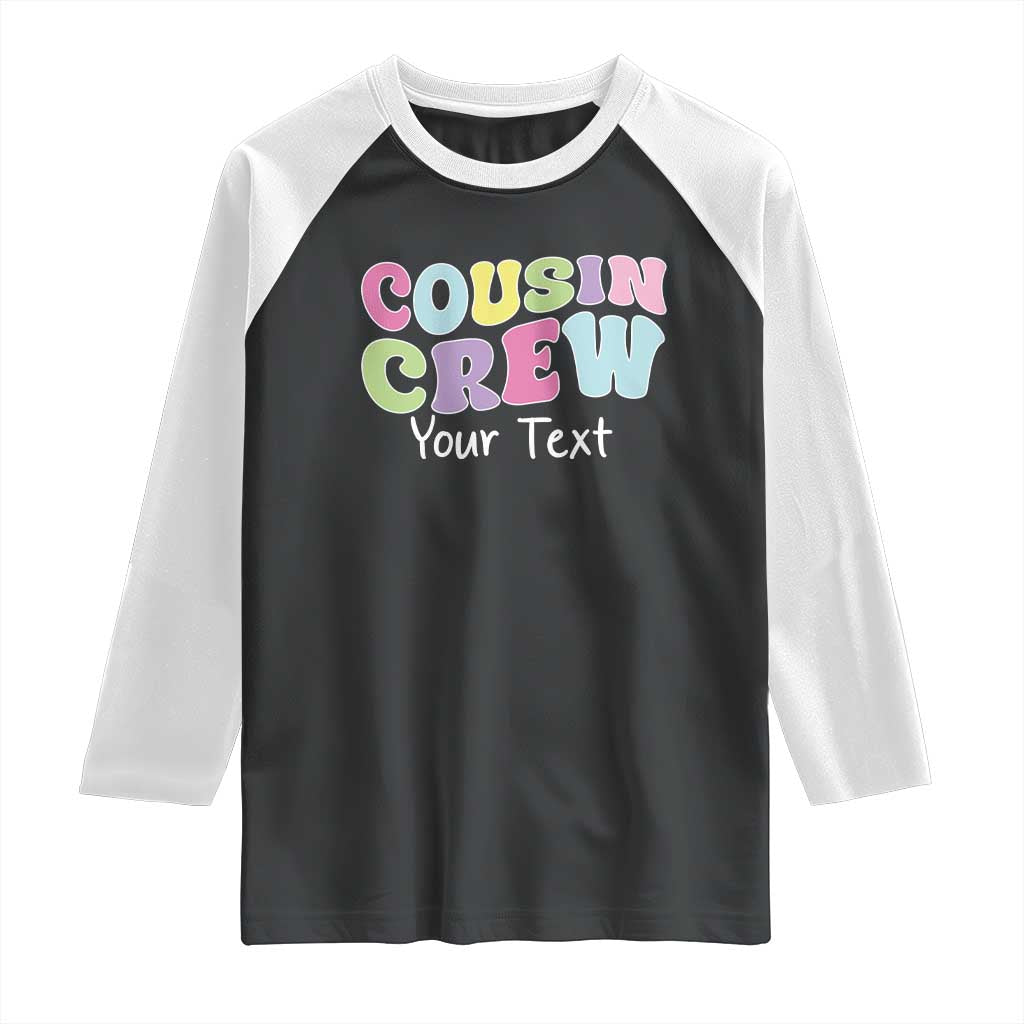 Personalized Matching Cousin Crew Raglan Shirt Custom Name Retro Family Reunion Cousins Vacation - Wonder Print Shop