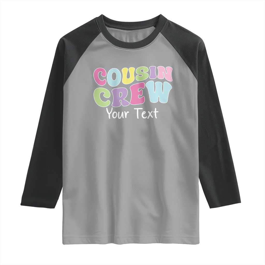 Personalized Matching Cousin Crew Raglan Shirt Custom Name Retro Family Reunion Cousins Vacation - Wonder Print Shop