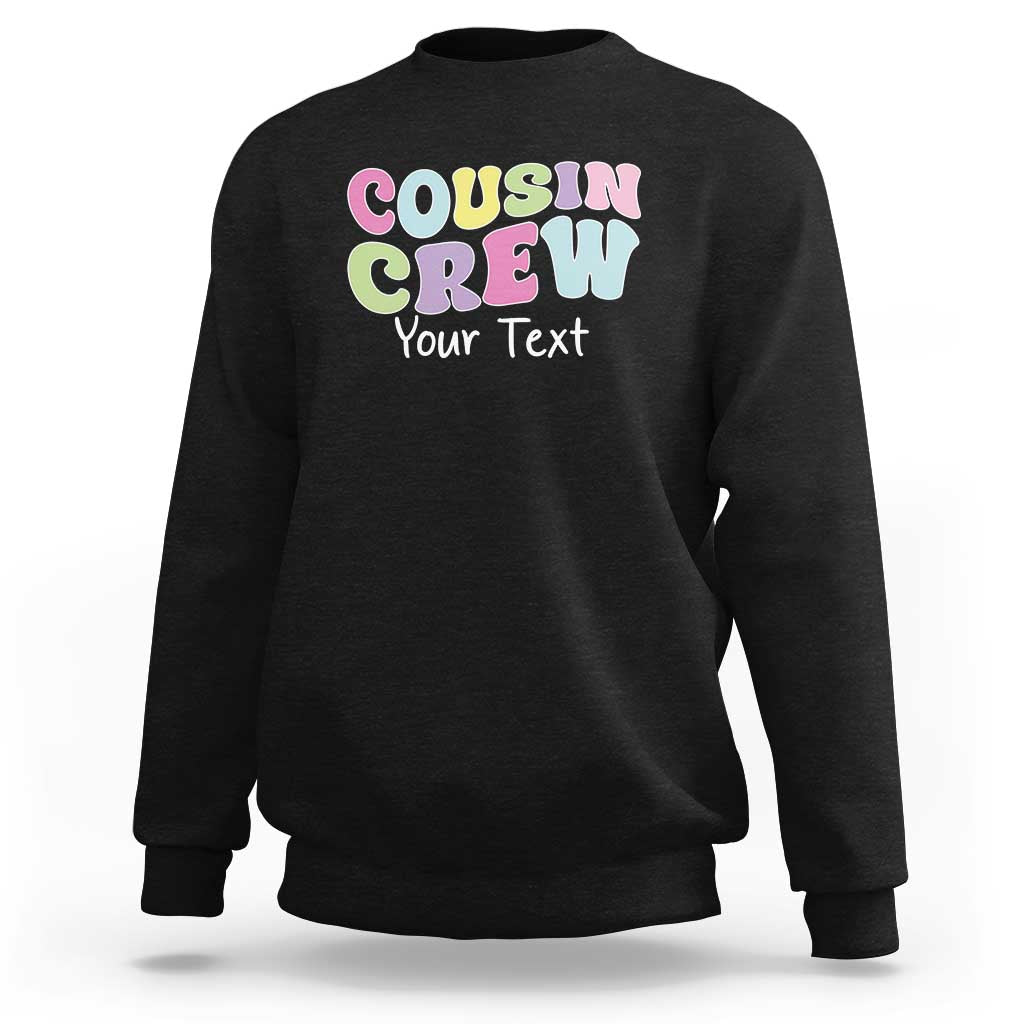 Personalized Matching Cousin Crew Sweatshirt Custom Name Retro Family Reunion Cousins Vacation - Wonder Print Shop