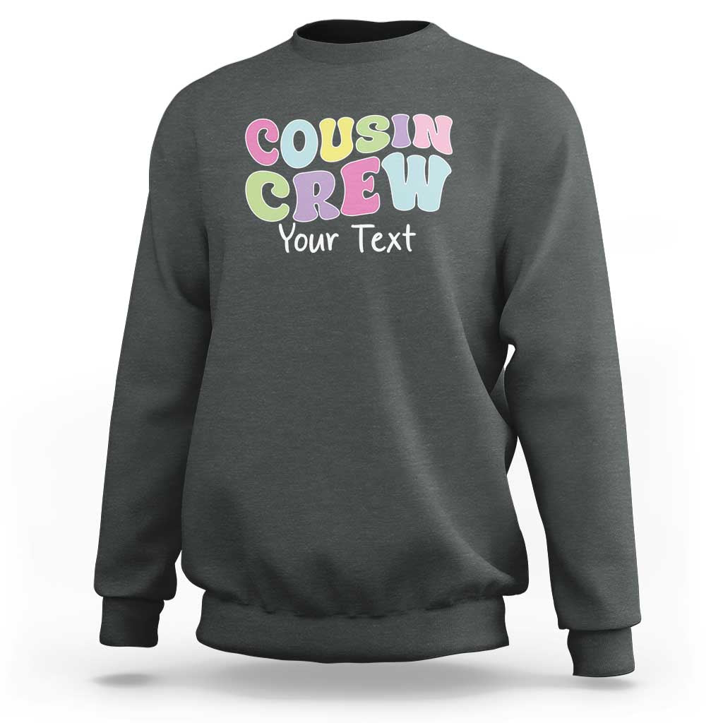 Personalized Matching Cousin Crew Sweatshirt Custom Name Retro Family Reunion Cousins Vacation - Wonder Print Shop