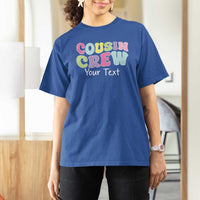 Personalized Matching Cousin Crew T Shirt For Women Custom Name Retro Family Reunion Cousins Vacation - Wonder Print Shop