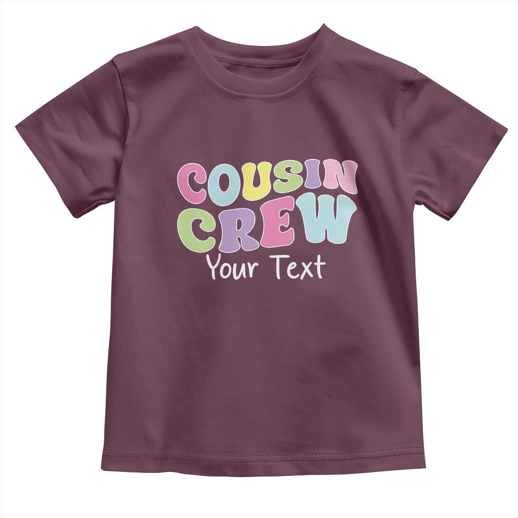 Personalized Matching Cousin Crew Toddler T Shirt Custom Name Retro Family Reunion Cousins Vacation - Wonder Print Shop