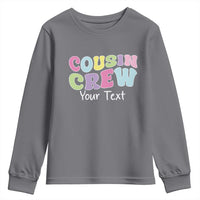 Personalized Matching Cousin Crew Youth Sweatshirt Custom Name Retro Family Reunion Cousins Vacation - Wonder Print Shop