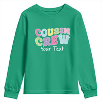 Personalized Matching Cousin Crew Youth Sweatshirt Custom Name Retro Family Reunion Cousins Vacation - Wonder Print Shop