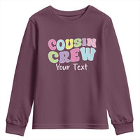 Personalized Matching Cousin Crew Youth Sweatshirt Custom Name Retro Family Reunion Cousins Vacation - Wonder Print Shop