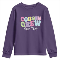 Personalized Matching Cousin Crew Youth Sweatshirt Custom Name Retro Family Reunion Cousins Vacation - Wonder Print Shop