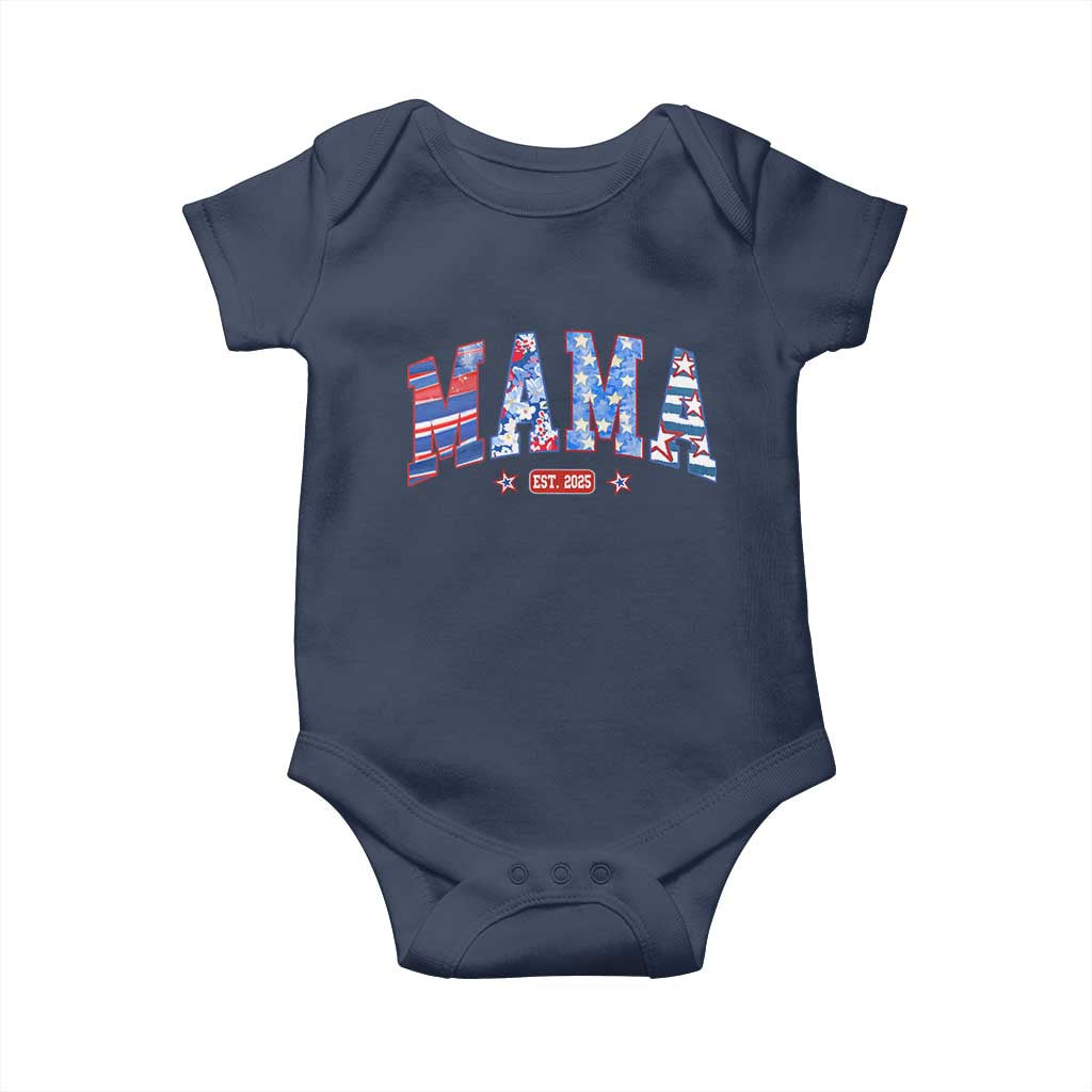 American Mama Est 2025 Baby Onesie 4th of July Pregnancy Reveal - Wonder Print Shop