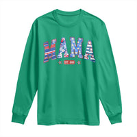 American Mama Est 2025 Long Sleeve Shirt 4th of July Pregnancy Reveal - Wonder Print Shop