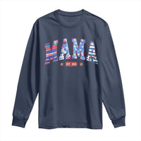 American Mama Est 2025 Long Sleeve Shirt 4th of July Pregnancy Reveal - Wonder Print Shop