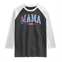 American Mama Est 2025 Raglan Shirt 4th of July Pregnancy Reveal - Wonder Print Shop